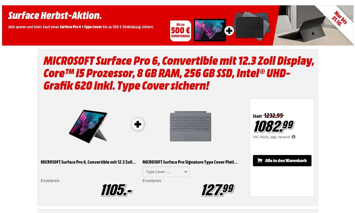 Surface: Herbst-Aktion