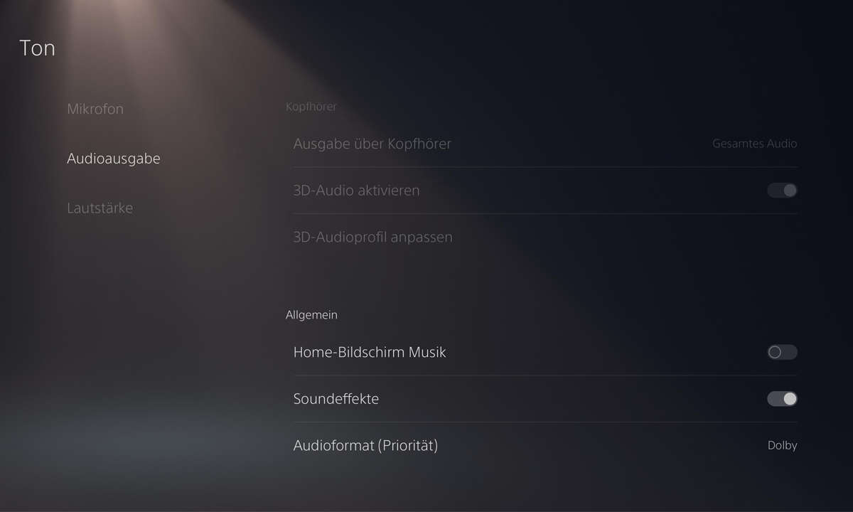 Um wenigstens 5.1 als Dolby-Digital- oder DTS-Signal zu erhalten legen Sie unten rechts den Schalter auf Dolby oder DTS um.