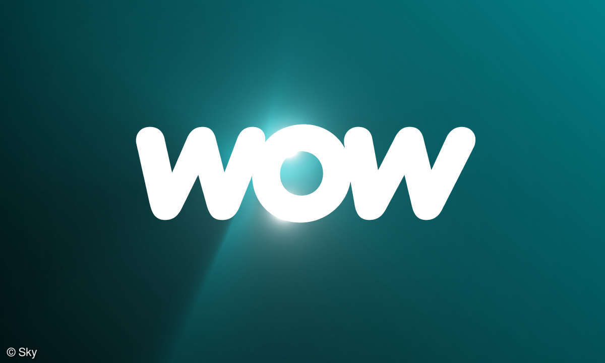 Logo von Sky WOW vor grünem Hintergrund